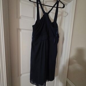 Tevolio Midnight Blue Chiffo Mid Length Dress